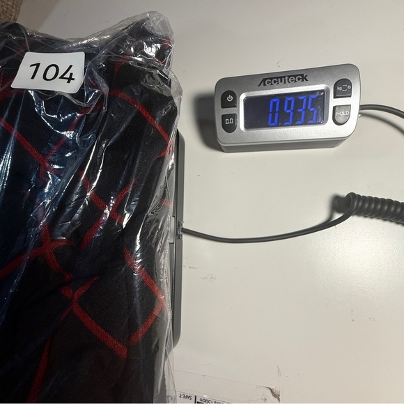 Cut Loose Diamond A-line Boatneck Top  Size L Black Red Holiday Plaid 6816552 - Picture 11 of 11